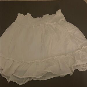 BP White A-Line Skirt with Ruffle Hem